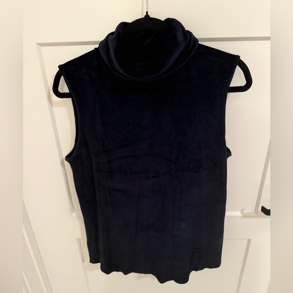 Majestic Paris Neiman Marcus Navy Sleeveless Cowl Neck Top | Cashmere Silk | XL - Picture 1 of 7